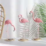 Triogift Elegant Flamingo Figurines