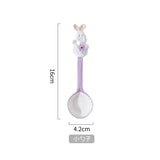 Triogift  -  1pc 450ml Rabbit Pattern Cup High Temperature Resistant Ceramic With Spoon Home Item Afternoon Tea Coffee Cup Mother's Day gift