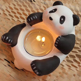 Triogift  Cartoon Lovely Giant Panda Scented Magnetic Strip Candlestick Tea Wax Candlestick Decoration Candle Valentine's Day Gift