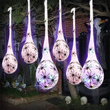 Triogift  Halloween Spider Eggs Light Up Spider Hangings Egg Sacs Hanging Light Decorations Web Halloween Decorations For Haunted House