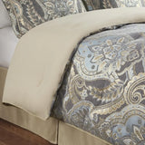 Triogift  Oversized Comforter King Bedding Bed Linen Set Luxe Chenille Jacquard Damask Soft Microfiber Twill Comforter Freight free