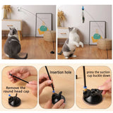 Triogift  Interactive Cat Toy Funny Simulation Bird Feather with Bell Cat Stick Toy for Kitten Playing Teaser Wand Toy Pet Cats Supplies