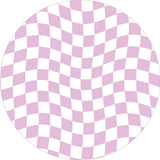 Triogift Irregular Checkerboard Bedroom Rug Round Simple Design Solid Color IG Fashion Living Room Carpet Polyester Cute Decoration Home