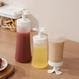 Triogift  Condiment Squeeze Bottles Sauce Dispenser Container Salad Dressing Ketchup Storage Jar BBQ Mustard Plastic Bottle Kitchen Tools