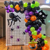 Triogift 143PCS Halloween Balloon Arch Kit Ideal for Halloween Decorations, Birthdays, Anniversaries, Bar Mitzies, and Dances