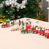 Triogift  Plastic Train/New Wooden Christmas Ornament Merry Christmas Decoration For Home Xmas Gifts Noel Natal Navidad New Year