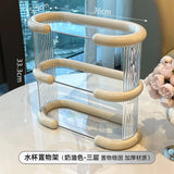 Triogift  -  High-grade light luxury cup holder dining table drinking glass shelf coffee cup storage desktop mug perfume storage rack