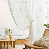 Triogift Cartoon White 3D Cloud Curtain for Kids Baby Bedroom Sheer Drape Kindergarten Window Treatment Study Custom #E