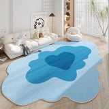 Triogift  Simple Irregular Living Room Carpet Modern Bedroom Bedside Thickened Large Plush Carpets Home Cloakroom Fluffy Soft Non-slip Rug