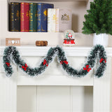 Triogift 1PCS 2M Christmas Eve Decoration Bar Tops Ribbon Garland Christmas Tree Kitchen Ornaments Wedding Party Decoration Prop