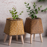 Triogift Rattan Basket Flower Pot