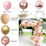 Triogift Tender Pink Gold Balloon Garland Arch Kit Wedding Birthday Party Decoration Adult Kids Baby Shower Decor Ballon Wedding Supplies