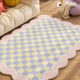 Triogift Carpets for Living Room Plaid Children Bedroom Fluffy Rug Home Decoration Cloakroom IG Floral Plush Mats ковер Tapete Tapis