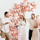 Triogift Macaron Pink Balloon Garland Arch Kit Wedding Birthday Party Decoration Kids Globos Rose Gold Confetti Latex Ballon Baby Shower