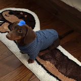 Triogift Cute Dachshund Dog Carpet Stain Resistant Imitation Cashmere Carpet Living Room Sofa Children's Room Bedside Mat Home Decoration