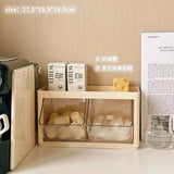 Triogift  -  Office Coffee Capsule Storage Box Simple Home Desktop Skin Care Cosmetics Snacks Water Cup Sundries Organizer Rack