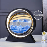 Triogift LED Moving Sand Art Picture Table Lamp Quicksand Night Light 3D Sandscape Hourglass Bedside Lamp Flowing Sand Home Decor Gifts