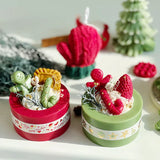 Triogift Christmas Cake Candles Scented Candles Home Decoration Gingerbread Man Cookies Fragance Candles