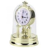 Triogift Mute Desktop Office Clock Desk Clock European Retro Style Living Room Clock Antique Home Decoration