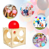 Triogift 30cm Wood Balloon Sizer Cube Box Balloons Measuring box For Birthday Party Baloons Arch garland Wedding Decoration ballon tool