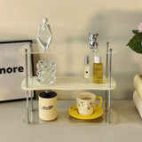 Triogift  -  INS same model Table shelf Three layer acrylic perfume shelf High level simple modern cup shelf Table top sorting cabinet decor