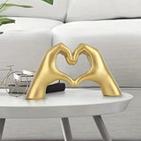 Triogift 1pc Gesture Decoration, Heart Finger Statue Modern Art Sculpture Personalized Home Decor