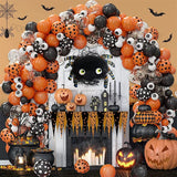 Triogift Halloween Balloon Garland Arch Bat Spider Pumpkin Foil Baloons Halloween Party Decorations Baby Shower Supplies Halloween Globos