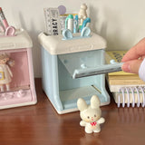 Triogift Creative House Shape Doll Storage Box&Pen Holder Multifunctional Desktop Organizer School Office Stationery