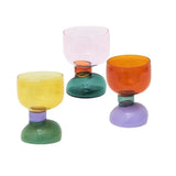 Triogift  -  1PC Color Funky Irregular goblet cocktail glass drinking glasses shot glasses set champagne glass BPA free Glass cup 6.7oz