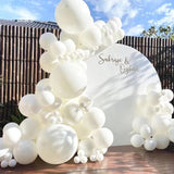 Triogift Valentine's Day Decor Balloon Garland White Helium Balloons Arch Kit Wedding Anniversary Birde Shower Engagement Ceremony Decor