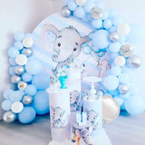 Triogift Blue Balloon Garland Arch Kit 1st Birthday Party Decoration Kids Baby Shower Boy Wedding Birthday Ballon Foil Latex Ballon Globo