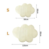 Triogift Cloud Shaped Bedside Carpet Soft Plush Bedroom Rugs Non Slip Floor Mat for Living Room Nursery Baby Play Mat Home Decorative Rug