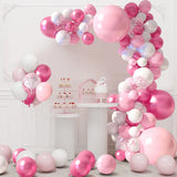 Triogift Pink Macaron Balloon Garland Arch Kit Wedding Birthday Party Decor Kid Baby Shower Latex Ballon Chain Wedding Party Decor Balloo