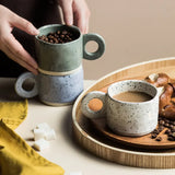 Triogift  -  Creative Retro Coffee Mug Handle Cup Milk Cups Japanese Ceramic Mugs Milk Cup Tumbler 200ml