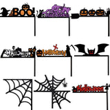 Triogift Halloween Door Frame Decoration,Bats,Pumpkins,Spider Webs,Door and Window Corner Stickers, Halloween Home Decoration