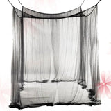 Triogift Black Window Shades Large Square Netting Bed Curtain Home Mosquito Bedroom Decor