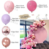 Triogift Tender Pink Gold Balloon Garland Arch Kit Wedding Birthday Party Decoration Adult Kids Baby Shower Decor Ballon Wedding Supplies