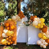 Triogift 141pcs Little Cutie Orange Balloon Garland Arch Yellow Apricot Gold Balloons for Sunshine Baby Shower Gender Reveal Decorations