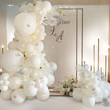 Triogift Butterfly Pure White Matte Ballon Arch Garland Kit Transparent Latex Balloon Wedding Kids Birthday Baby Shower Decoration