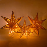 Triogift Hollow Star Hanging Pendant Light Eid Mubarak Ramadan Kareem Decoration 2024 paper Lantern Islamic Muslim Party Supplies wedding