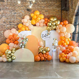 Triogift 141pcs Little Cutie Orange Balloon Garland Arch Yellow Apricot Gold Balloons for Sunshine Baby Shower Gender Reveal Decorations