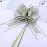 Triogift 20/10pcs Gift Hand Drawn Flowers Decoration Wedding Car Gift Packing Pull Bow Ribbons Plastic Flores Party DIY Festive Suppy