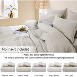 Triogift Bedding set 100% Linen Duvet Cover Set King, 3pcs Washed Soft French Flax Natural Linen, 1 Linen Duvet Cover and 2 Pillowshams,