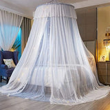 Triogift Suspended Small Fresh Student Dome Lace Mosquito Net LED Colored Light Tent