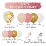 Triogift Pink Gold Balloon Garland Arch Kit Wedding Birthday Party Decoration Adult Kids Baby Shower Decor Ballon Wedding Supplies