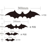 Triogift  44PCS 3D Black PVC Bat Decoration Halloween Party DIY Decor Wall Sticker Bar Room Halloween Party Scary Decoration Props