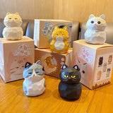 Triogift Resin Cat Figurines Home Desktop Decoration Ragdoll Ocelot Orange Cat Standing Pendant Living Room Children Bedroom Decor