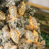 Triogift 1.5M 10Led Pine Cone Fairy Lights Christmas Decoration 2024 Xmas Tree Decor Light String Ornaments New Year Garland Noel Navidad