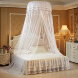 Triogift  Round Ceiling Mosquito Net Princess Round With Butterfly Decoration Canopy Bed Curtain Netting For Bed Bedroom Dorm Room Decor