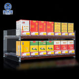 Triogift  5 Packs Cigarette Display Cabinet with Pusher Aluminium Automatic Pusher Racks Supermarket Smoke Tobacco Stand Display Holder